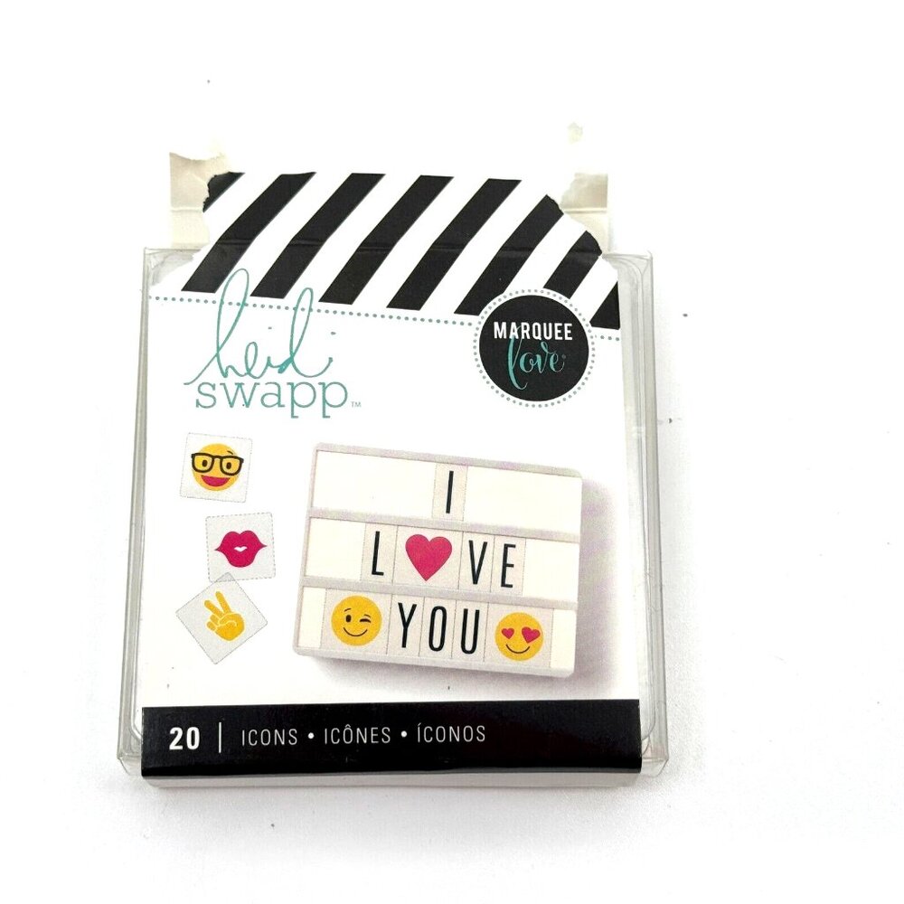 Heidi Swapp by American Crafts Light Box 20 Emoji Icons: Marquee Love